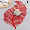Leaf Hollow Oil Water Resistant Nordic Non-slip Kitchen Placemat Coaster Insulation Pad Dish Coffee Table Mat Home Decor