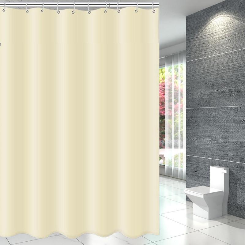 Luxurious Polyester Waterproof Shower Curtain With Hooks In Minimalist Modern Design