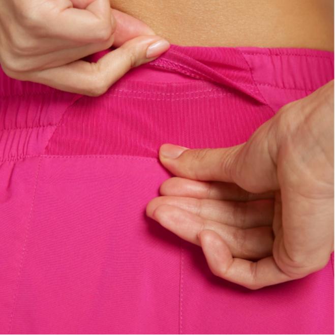 Nike Dri-FIT One Swoosh Logo Printed Sports Shorts Women Shorts Magenta FB4929-615