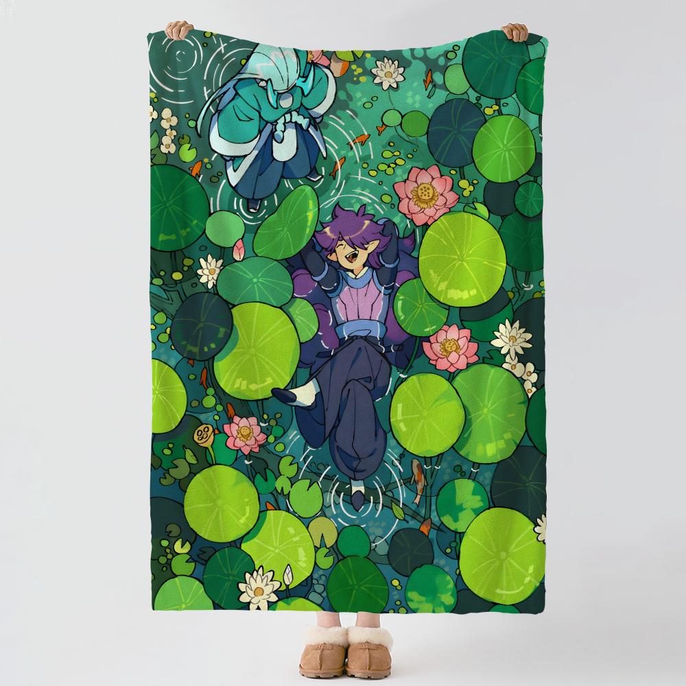 Anime L-Luo Xiaohei-i Throw Thick Comfort Flannel Quilt, Multi-scene Use Indoor Outdoor Daily Nap