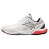 Badminton Shoes Wave Fang 2 Fit Grip Stability Resilience Hard Hitter Cm 3E White/Black/Pink 26.5