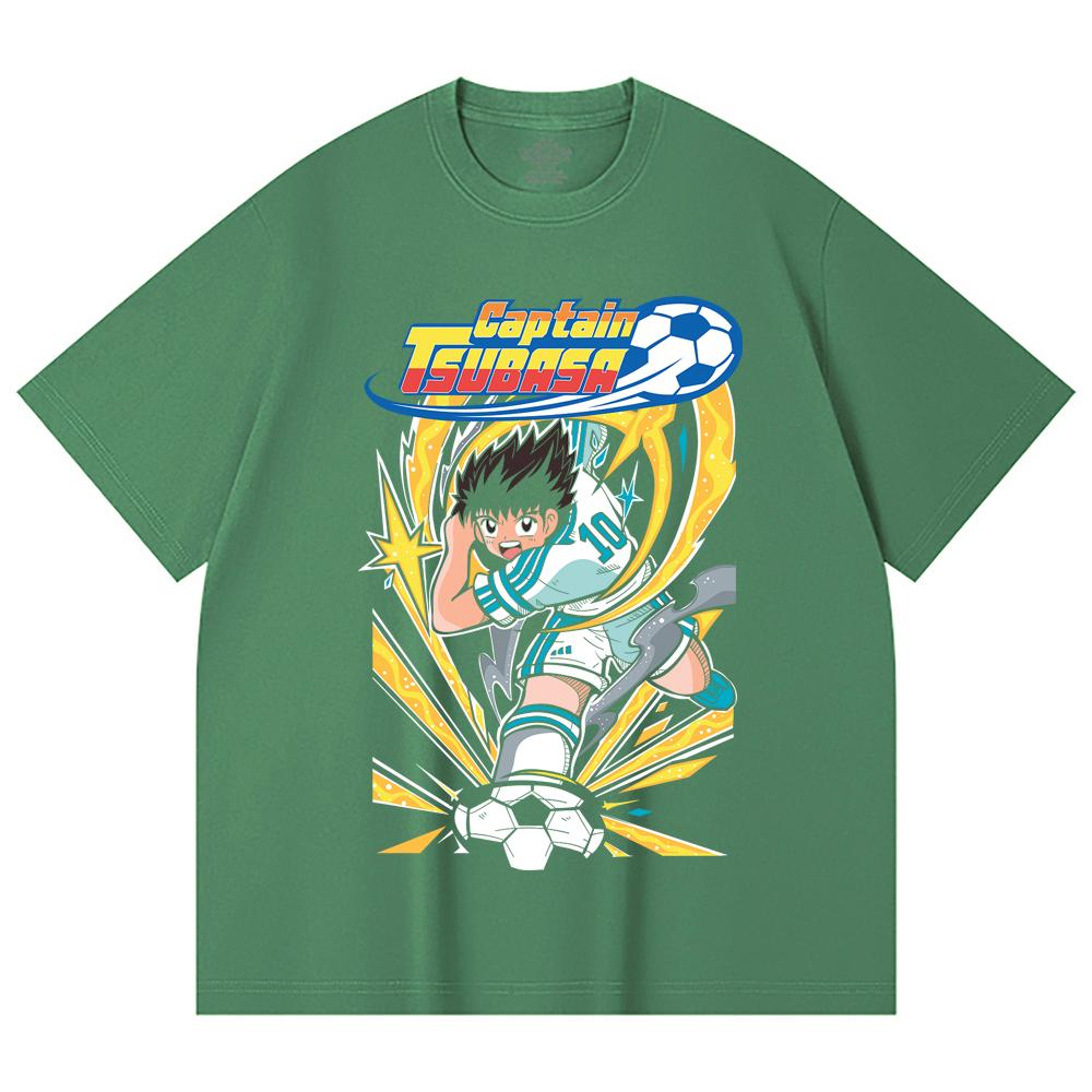 230 Gsm 100% Cotton Captain Tsubasa V1 Print Unisex Heavy Cotton T Shirt