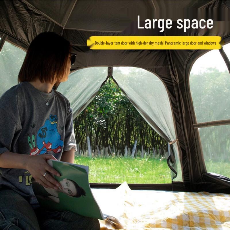 UOSUUOSU Automatic Outdoor Camping Tent with Canopy