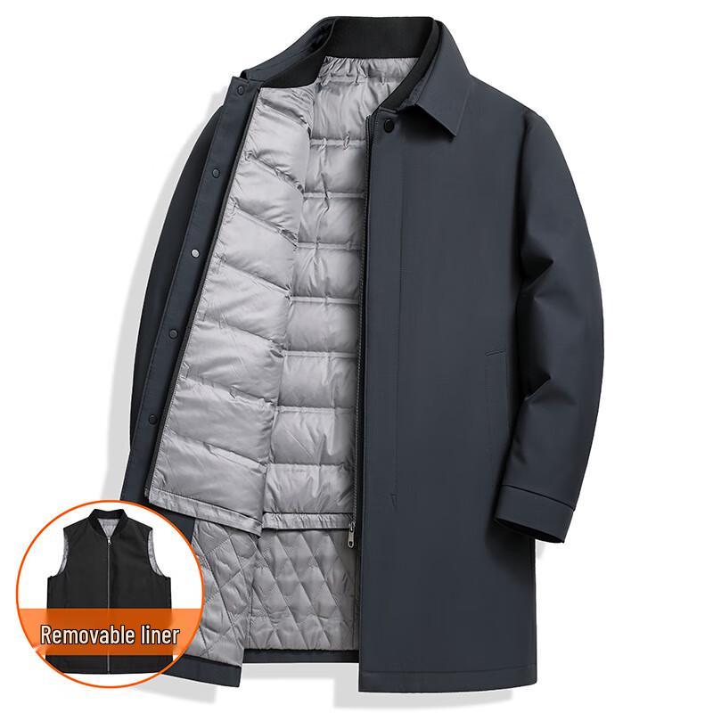 Three-Way White Duck Down Long Puffer Jacket