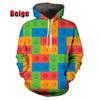 Funny Building Blocks Bricks Toy Graphic Kids Hoodie Pullovers Men Clothing 3D Printing Hoodies Women Fashion Sweatshirts Hoody