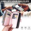 Double Layer Zipper Wallet Case with 9 Card Slots for iPhone 16 16E Pro Max 15 14 Plus13 12 Pro Max PU Leather Flip Cover