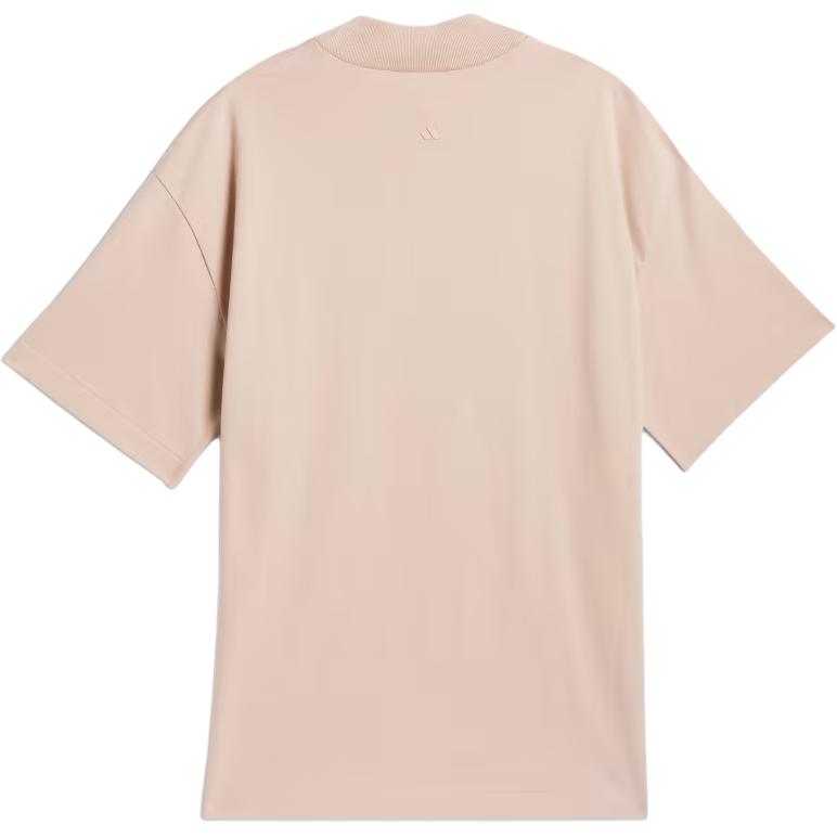 Adidas Alphabet Logo Print Basketball Knit Sport Crew Neck Short Sleeve T-Shirt Unisex Tops Pearl-Ash IT4509