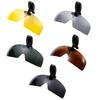 Polarized Clip Sunglasses for Men Women Frameless Flip Up One Piece Shield Lens