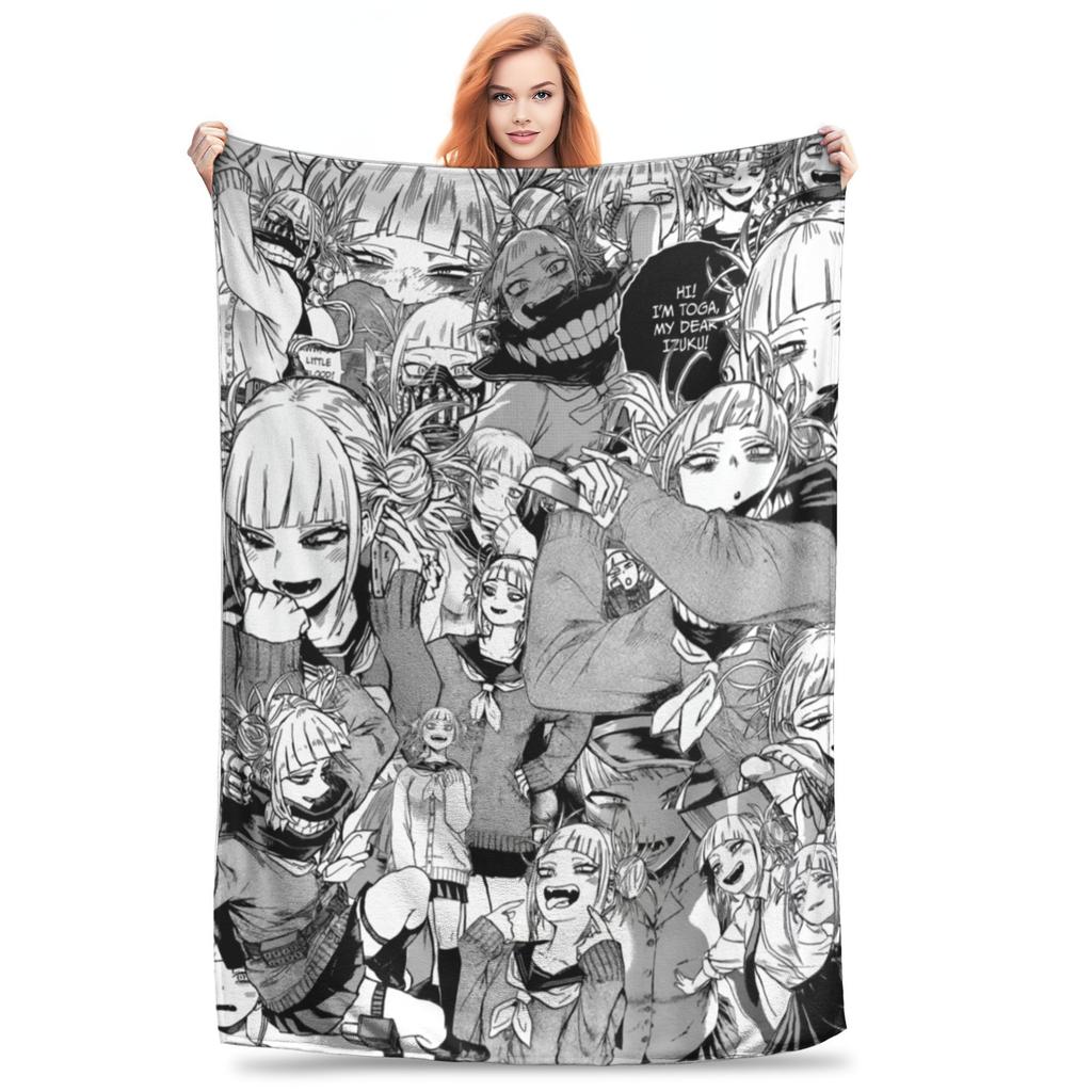 Izuku Midoriya Manga Collage Blanket My Hero Academia Manga Anime Flannel Warm Throw Blanket for Bedspread