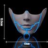 Cyber Cos For Women Men Punk Mask Sai Half Face Cool Luminous Masks Cosplay Props Halloween Party Stage Performance Dress Up