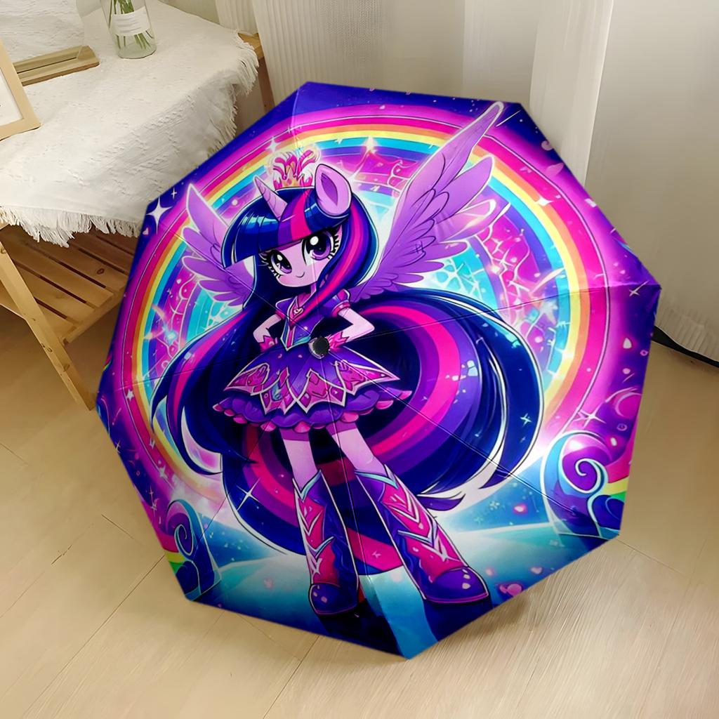 Unicorn Dreams In the Sky Compact Travel Automatic Umbrella Sturdy 8 Rib Shaft Compact Design All Season Use Fashionable Accessory