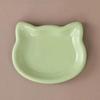 Cute Pastel Cat Shaped Pet Bowl 1PCS Non Slip Food Safe Material Feeding Dish for Household Cats Kittens