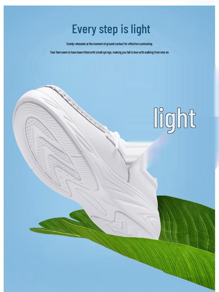 Women's Genuine Leather Lace-up Nurse Shoes - Soft Sole, Non-slip, Breathable, and Comfortable for Hospital Work