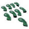 9pcs Golf Club Cover PU Leather Stylish Portable Golf Head Cover for Iron Drive Clubs Green