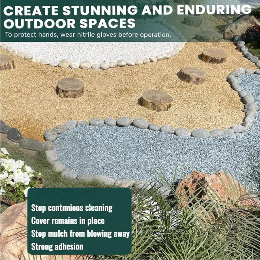 64oz Landschaftskleber Bodenabdeckungskleber für Steine Starker Steinadhesive Für Außenbereich Hof Spielplatz Kiesbindemittel Kleber