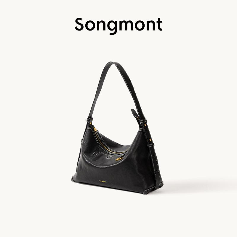 

Yousong Xunji Series Shallow Hobo Bag, Vegetable Tanned Cowhide, Single Shoulder, Crossbody, Armpit, Commuting