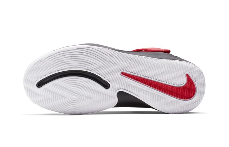 Nike Team Hustle D 9 FlyEase Slipvast Slijtvast Middelhoge Basketbalschoenen Rood Zwart BV2951-600