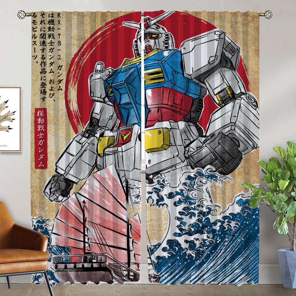 

Gundams Curtains for Living Room Curtain for Room 2 Panel Shades Halloween Decoration Partition Home Interior Curtains Kitchen W50xH70cmx2pcs-CL