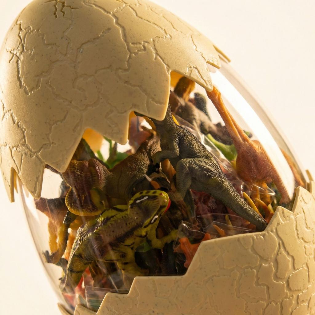 Easter Dino Egg Toy - Hatchable Dinosaur Animal Figures, Surprise Egg With Play Set For Kids & Collectors