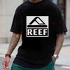 REEF Minimalist Mountain Graphic Motorcycle Cotton Tshirt Men Funny Men T-shirt Summer Harajuku