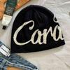 Fashion Letter Knitting Cap Hat Fiber Y2k Jacquard Knitted Hat Keep warm Cold Cap Outdoor