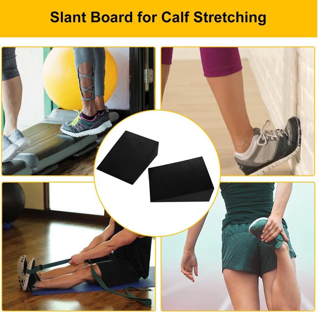 Elevated Squat Wedge Squat Balance Wedge Calf Stretching Board for Knee Exercise Workout Calf Ankle Yoga Stretching Gym Training