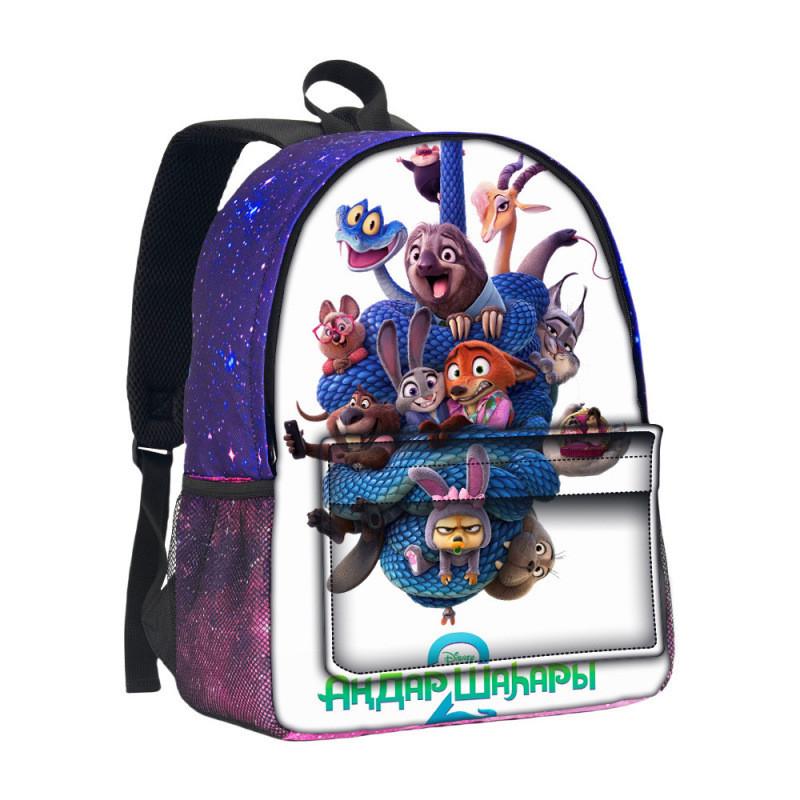 Zootopia School Backpack With 3d Starry Sky Pattern And Large Capacity For Students