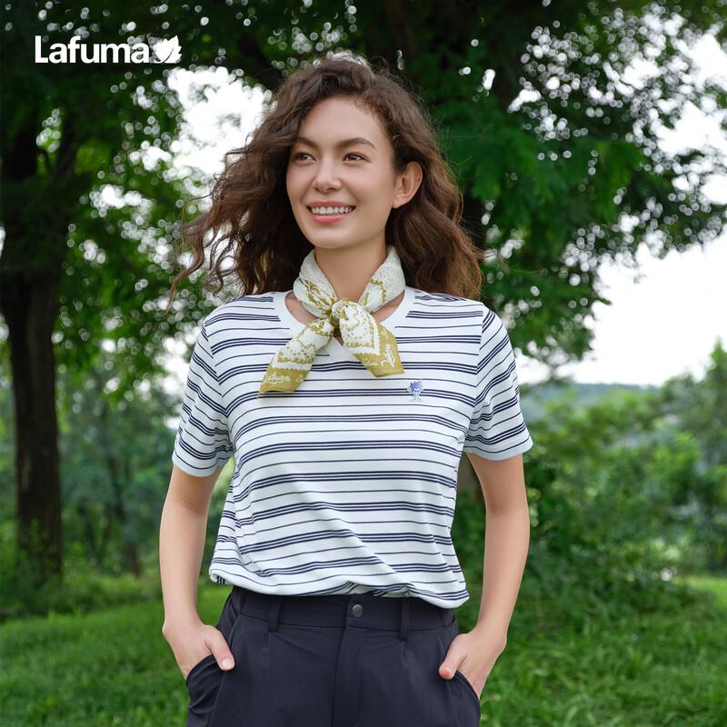 LAFUMA Women s Striped V-Neck Pure Cotton T-Shirt 38