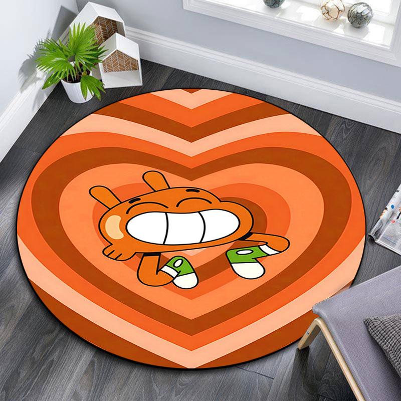 Darwin Watterson Pattern Round rug,Carpet Rug for Living Room Bedroom Playroom ,Non-slip Floor Mat,Holiday Gifts and Birthday Gifts.