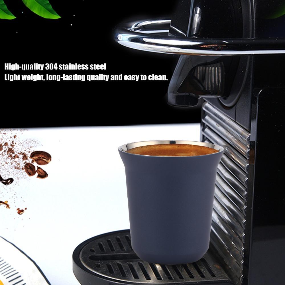 Dual Walled Double Wall Cup Stainless Steel Espresso Cup Stainless Steel Coffee Cup  Drinkware темно-синий