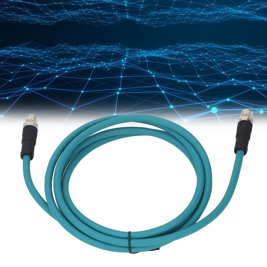 M12 Ethernet Cable 8 Pin X Coded Male to Male CAT6A Network IP67 Water Proof Industrial Supplies