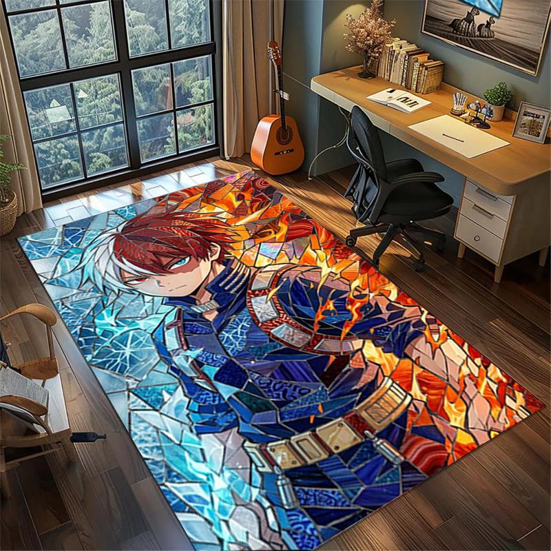 Non Slip Washable My Hero Academia Floor Mat Large Area Rug Bedroom Gamer Room Decor