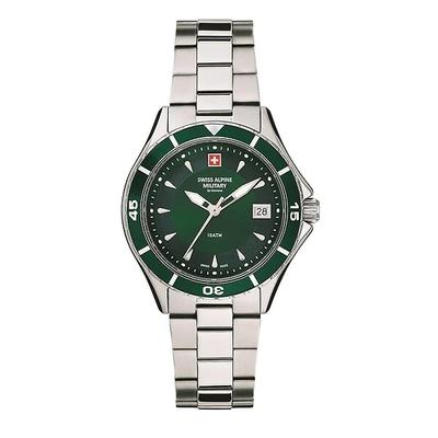 Aquatech Ladies Stainless Steel Green Dial Quartz 7740.1134 100M Women's Watch