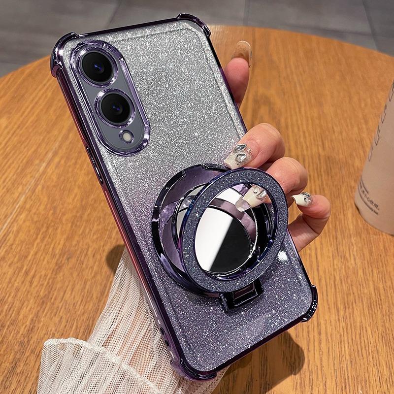 Samsung SEdge Mobile Phone Case Glitter Makeup Mirror Holder SUltra Anti-drop Cover S New Luxury