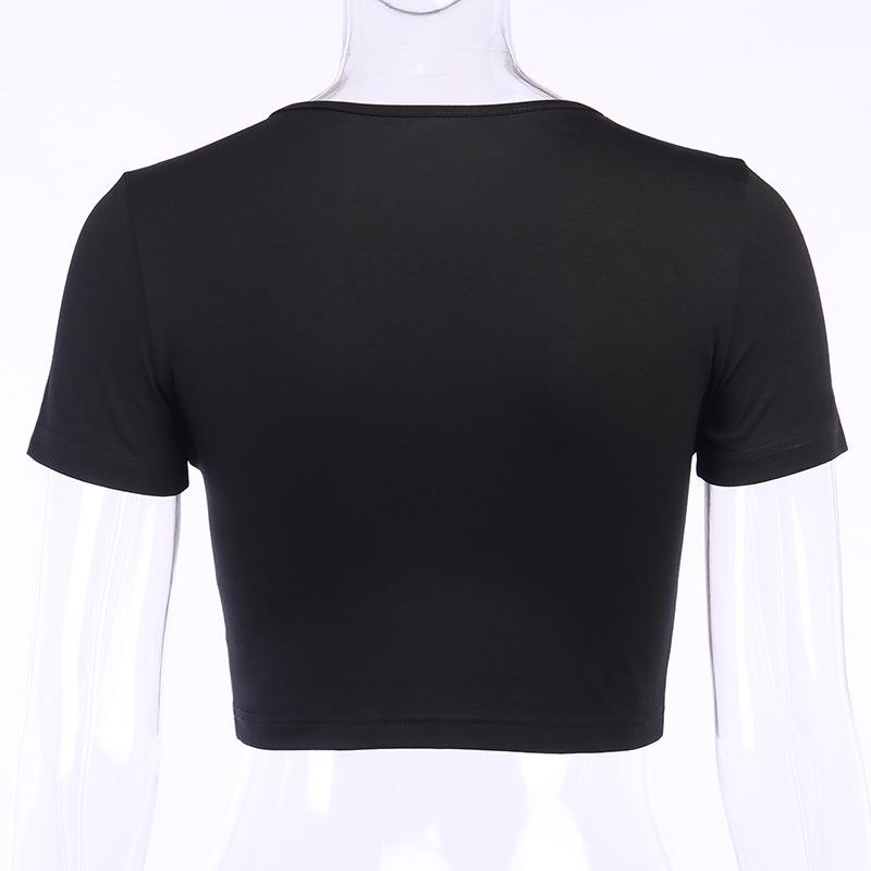 2024 Dragon Print Women's Cotton Crop Top - Short-Sleeve, Versatile Chinese Style Fashion.