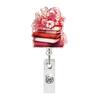 Telescopic Badge Holder Cute Glitter Reels, Acrylic Retractable with Clip, ID Name Tag Reel Card for Nurse Teacher Keychain Nurses