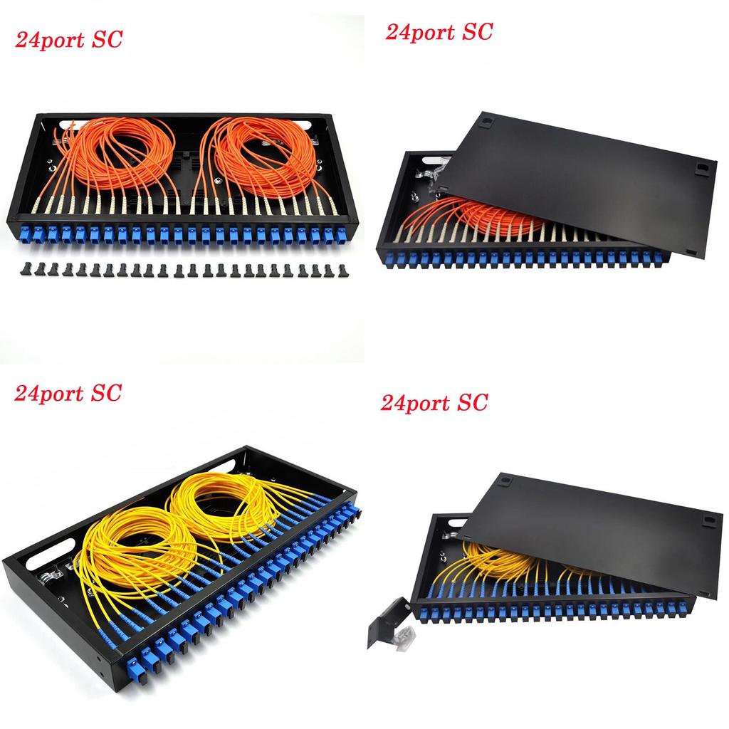 24 Ports Fiber Patch Panel With Sc Pigtail Adapter For Enhanced Connectivity Solutions