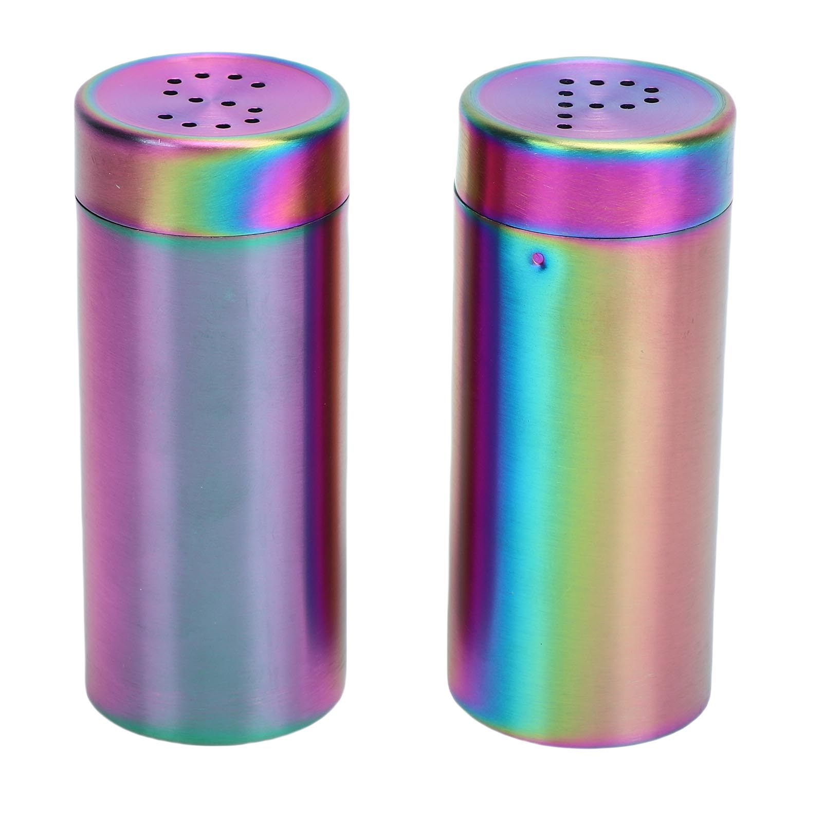 

2 Pack 304 Stainless Steel Salt Pepper Shakers Tight Sealing Metal Salt Pepper Dispenser for BBQ Baking Cooking L
