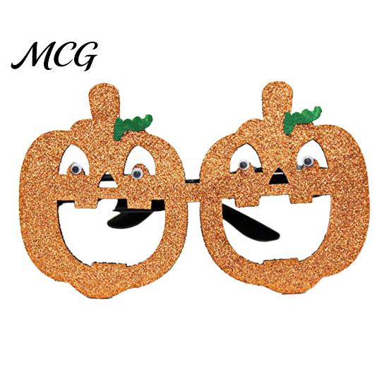Adult Halloween Glasses Party for Kids Adults, Glitter Frame Cosplay Decoration, Funny Pumpkin Skull Ghost Bat Eyewear Accessory Favors Photo Props