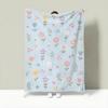 Pastelthinstemflowerditsy Throw Lightweight 240G Flannel Blanket Soft Skin-Friendly For Summer Cooling