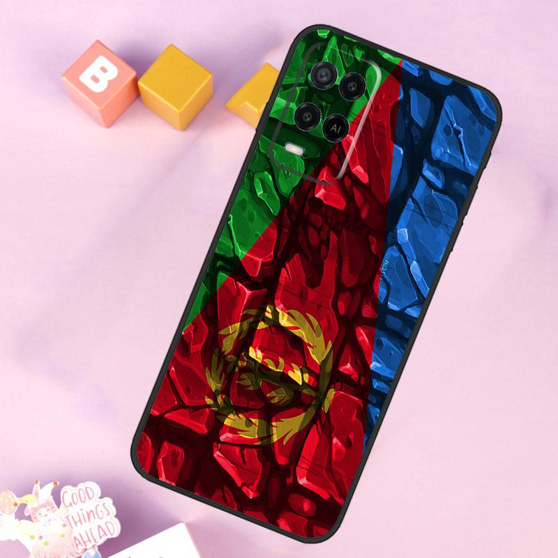 Eritrean Flag Case For Oppo A60 A80 A40 A15 A16 A17 A57 A94 A74 A54 A76 A96 A18 A38 A58 A78 A98 A5 A6 Pro