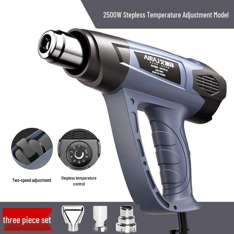Adjustable Temperature Electric Heat Gun with Digital Display - High Power for Baking, Car Wrapping, and Heat Shrink Film