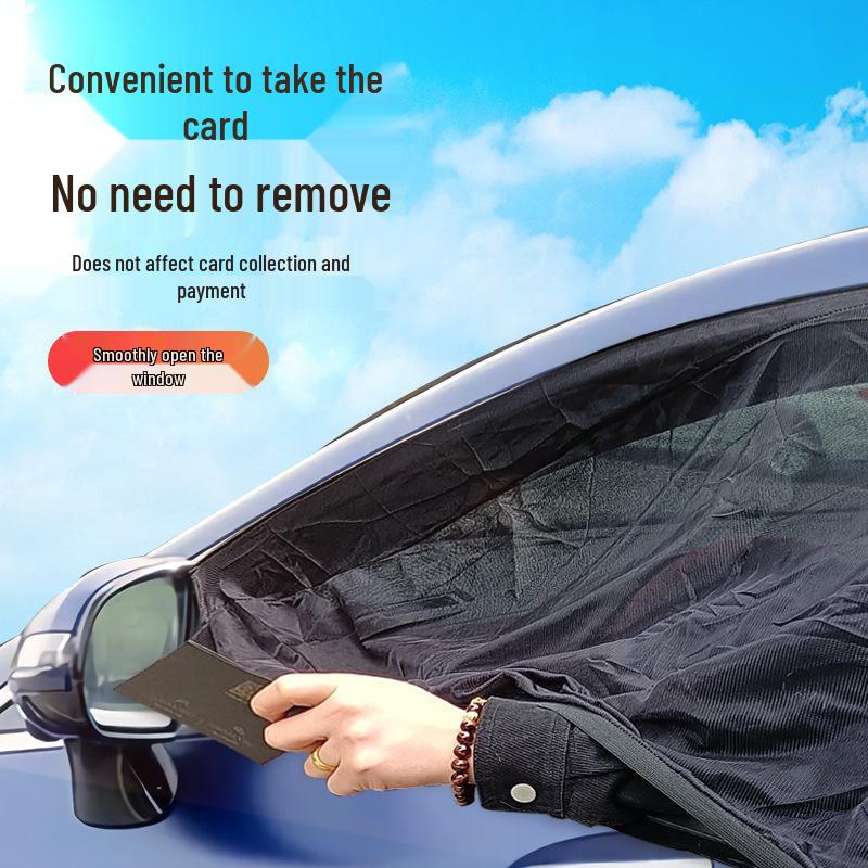 Universal Car Window Sunshade: Anti-Peep Privacy Curtain, Mosquito Net, Sunscreen, Heat Insulation.
