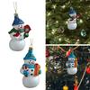 Christmas Snowman Ornament Home Decor Centerpiece Photo Prop Xmas Tree Hanging Decoration Pendant for New Year Ceiling Door Wall