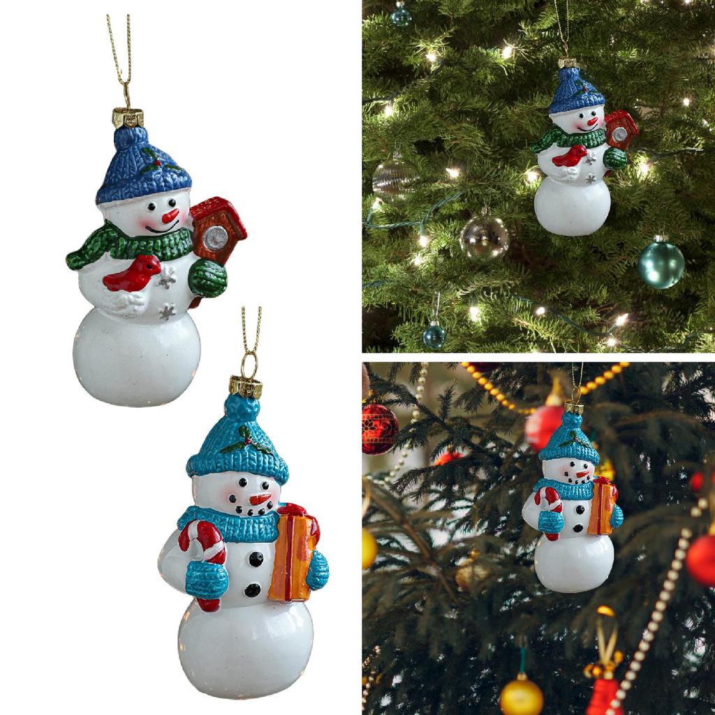Christmas Snowman Ornament Home Decor Centerpiece Photo Prop Xmas Tree Hanging Decoration Pendant for New Year Ceiling Door Wall