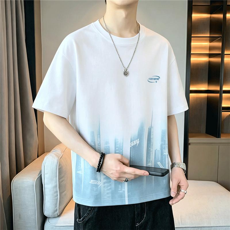 Short-sleeved T-shirt, Round Neck, Half-sleeved Bottoming Shirt, Plus Size Men's Top