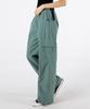 UMM Women'S Rustling Wide Cargo Elastic Waist Pants Adjustable Hem 3 Colors