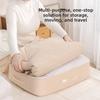 Cotton Quilt Storage Bag With Compression Design For Travel And Bedroom Organization