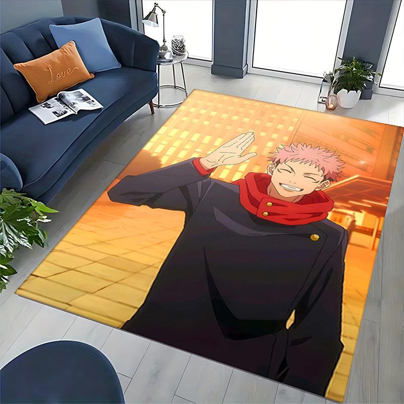 1pc Anime Cartoon Design Jujutsu Kaisen Satoru Gojo Office Chair Mat Non-Slip Carpet Suitable for Home Decor Living Room Bedroom Game Room Seasonal Gi