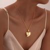 Stainless Steel Jewelry Romantic Heart Pendants Necklace For Women 18K Gold Color Mom Girlfriend Valentine's Day Gift
